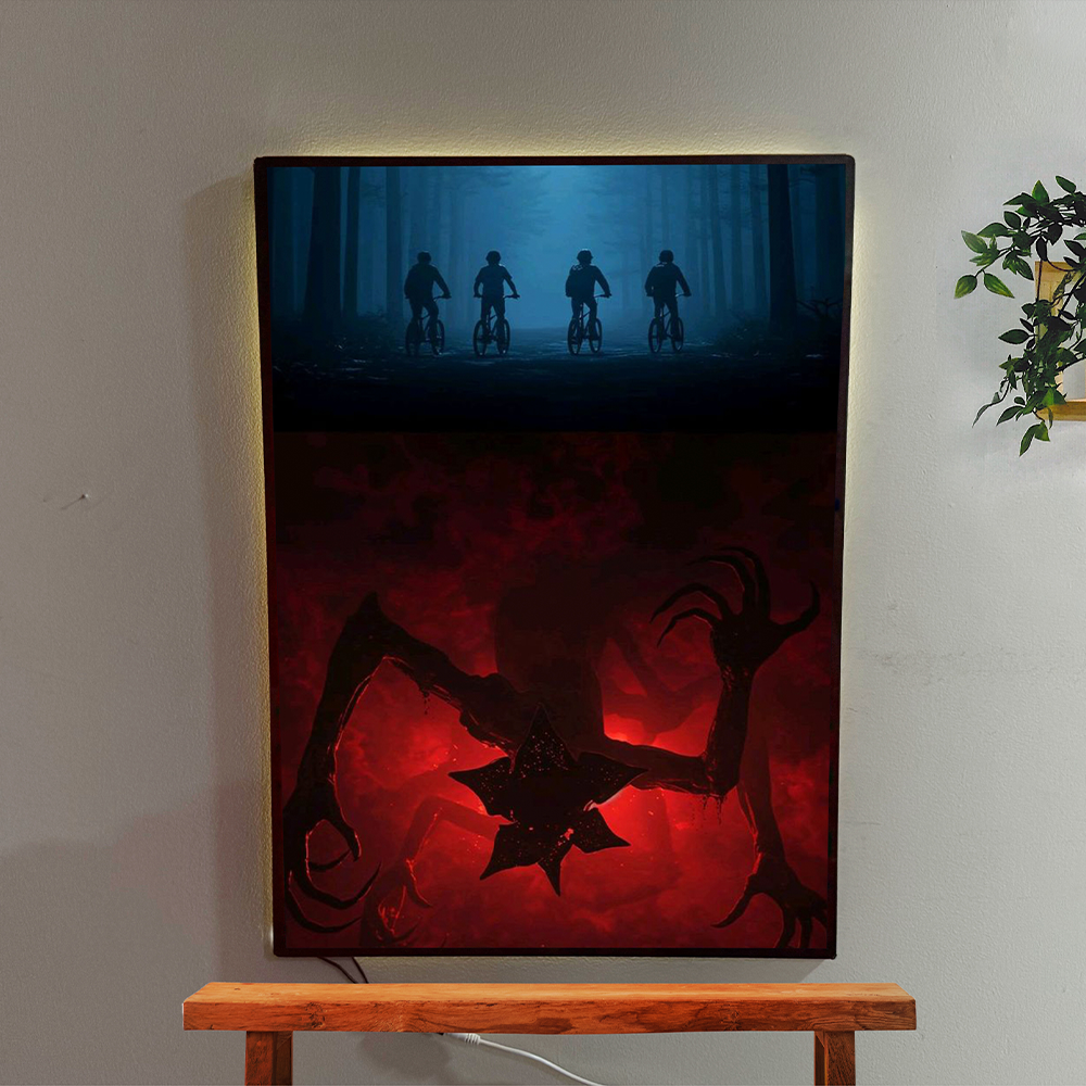 Town of the Upside Down – Illuminated Glass Poster